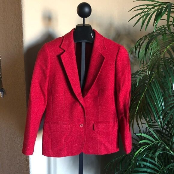 Vintage 1980/90s Pendleton Woolen Mills Red Blazer - Picture 1 of 13